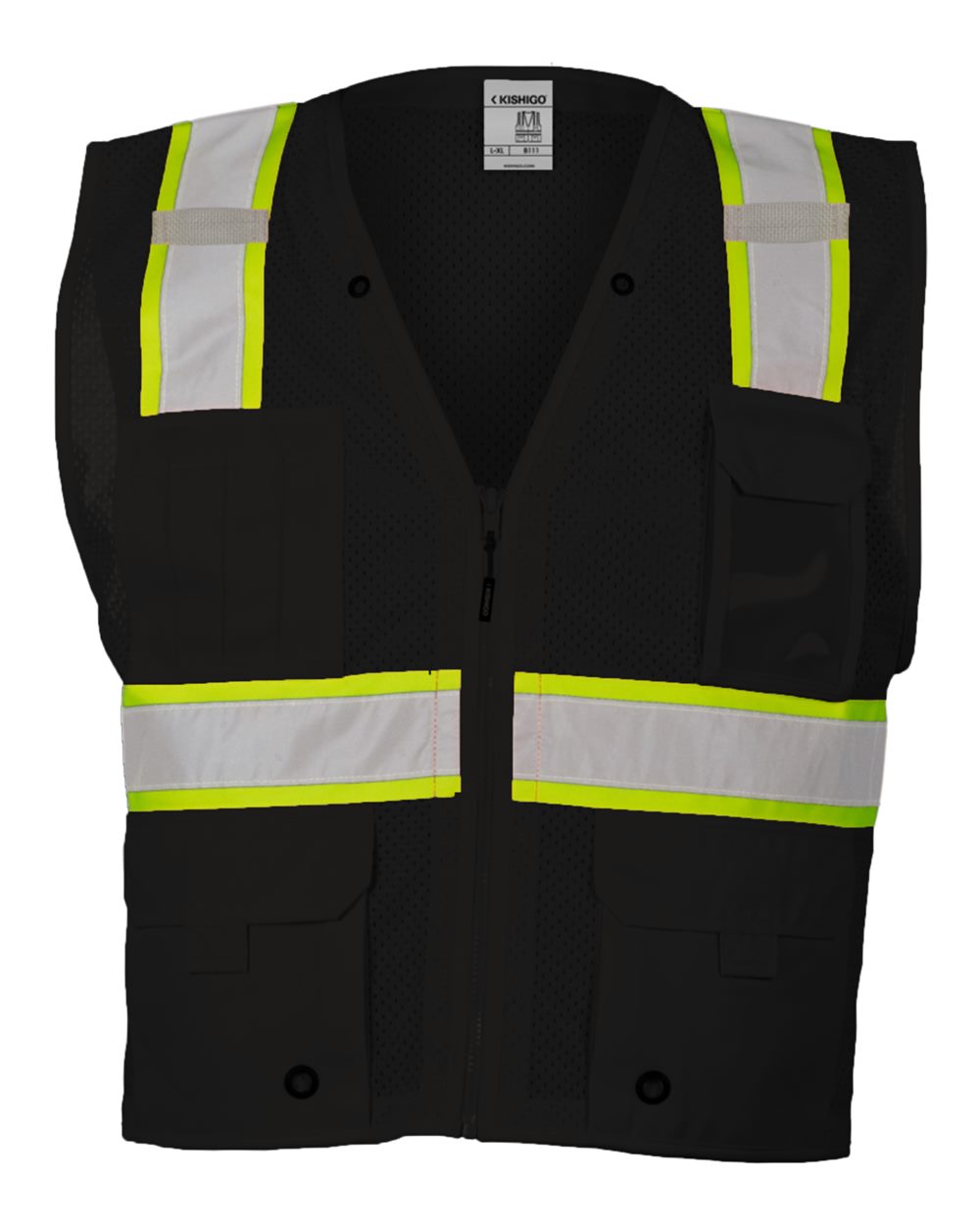 Kishigo Unisex EV Series Enhanced Visibility Multi-Pocket Mesh Safety Vest