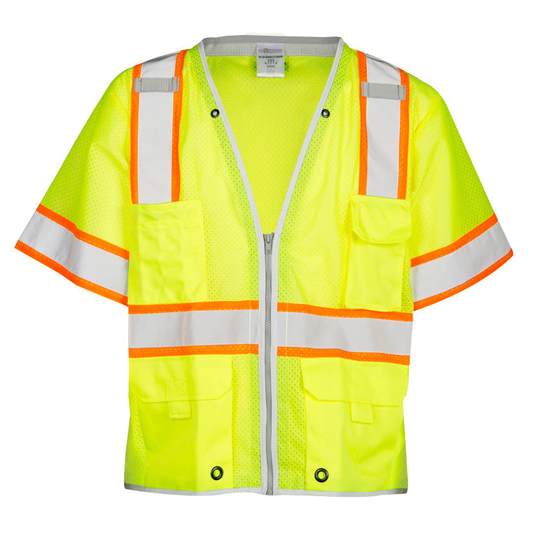 Kishigo Unisex Premium Brilliant Series Heavy‑Duty Class 3 Reflective Vest