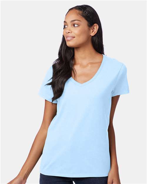 Hanes Women's Perfect-T V-Neck T-Shirt: Soft Ring-Spun Cotton, Feminine Fit