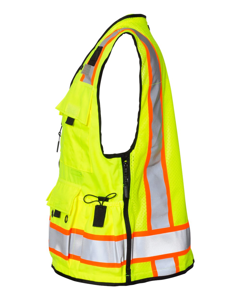 Kishigo High-Visibility Professional Surveyor Safety Vest with Multi-Pockets and Reflective Trim