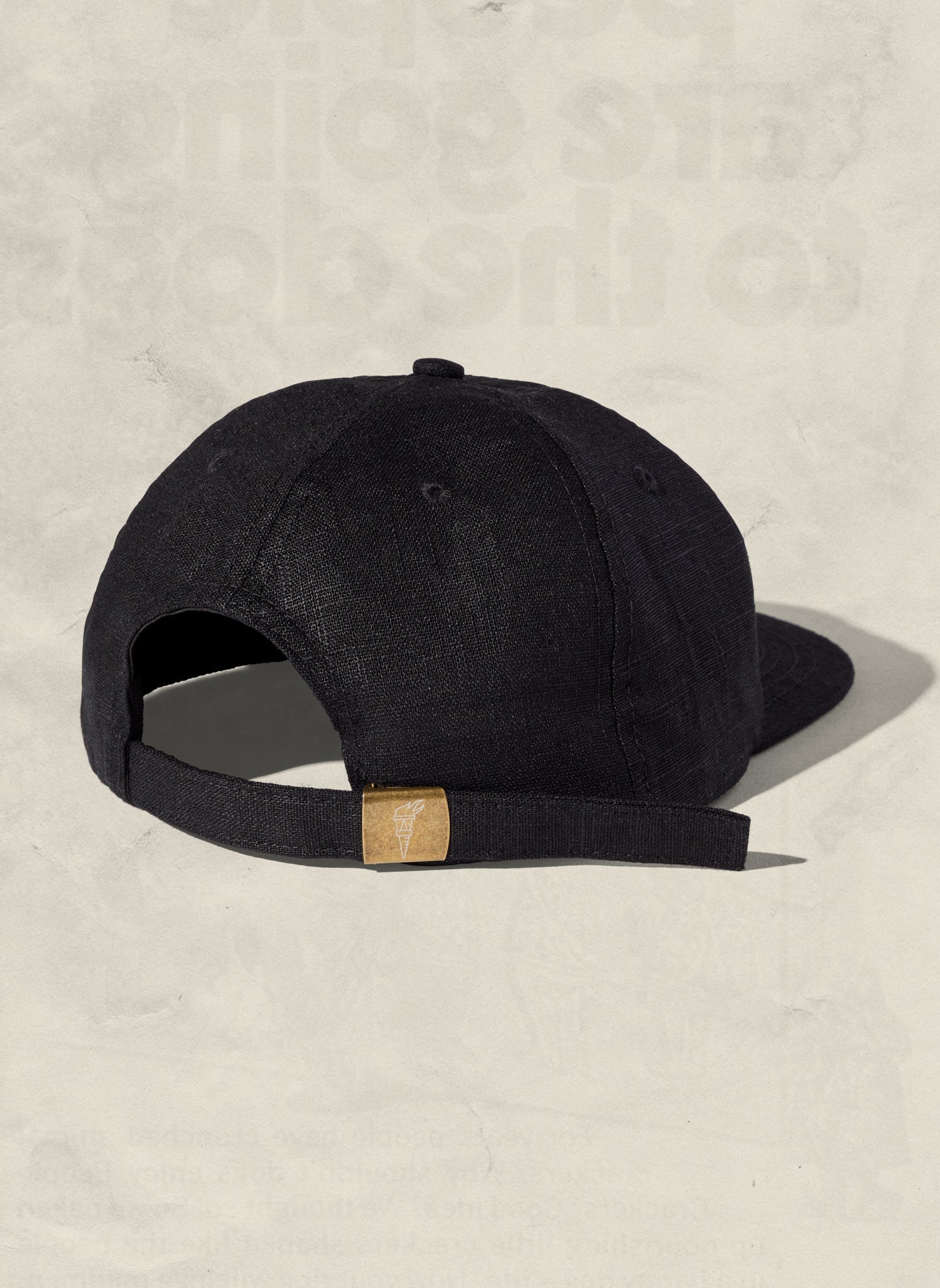 Unstructured Hemp-Cotton Field Trip Hat with Brass Strap Vintage Workwear