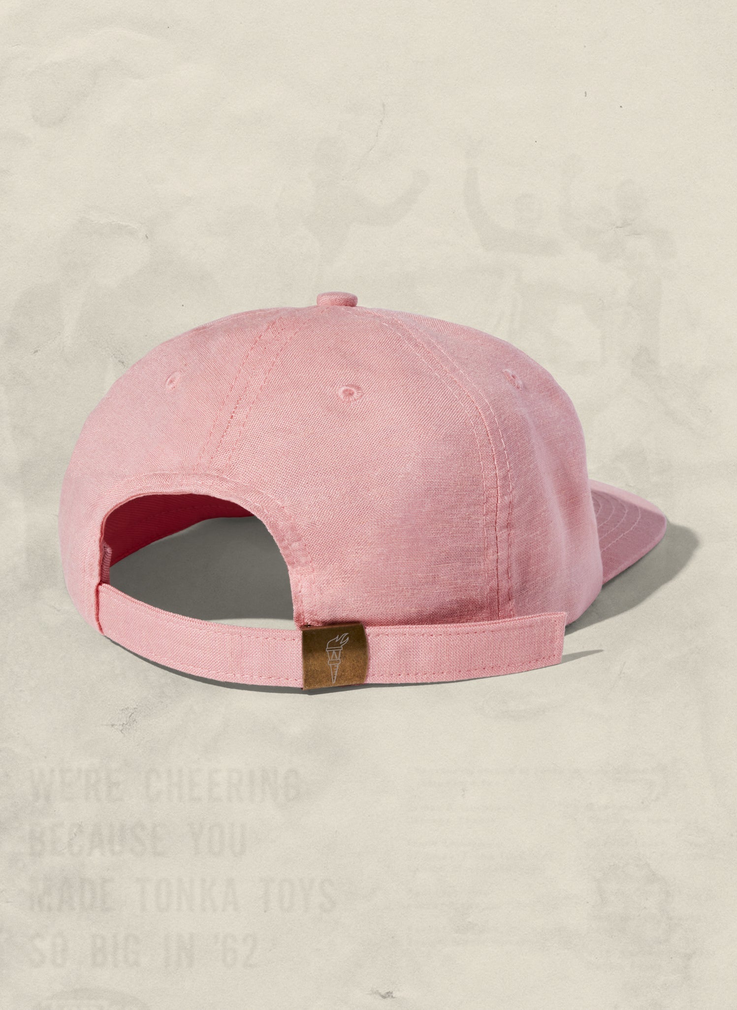 Unstructured Hemp-Cotton Field Trip Hat with Brass Strap Vintage Workwear