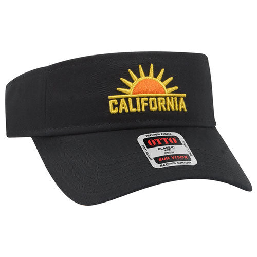 OTTO Cap 60-662 Cotton Sun Visor with Adjustable Hook-and-Loop Closure