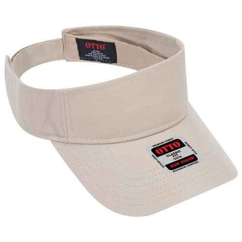 OTTO Cap 60-662 Cotton Sun Visor with Adjustable Hook-and-Loop Closure