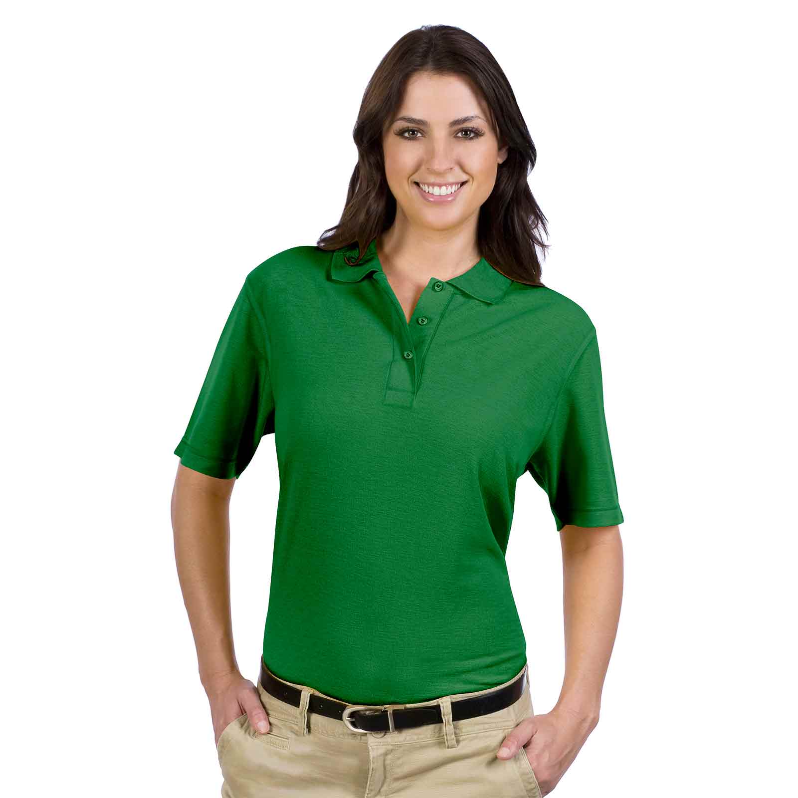 OTTO Ladies' Comfortable Sport Polo Shirt Cotton-Blend Pique Knit
