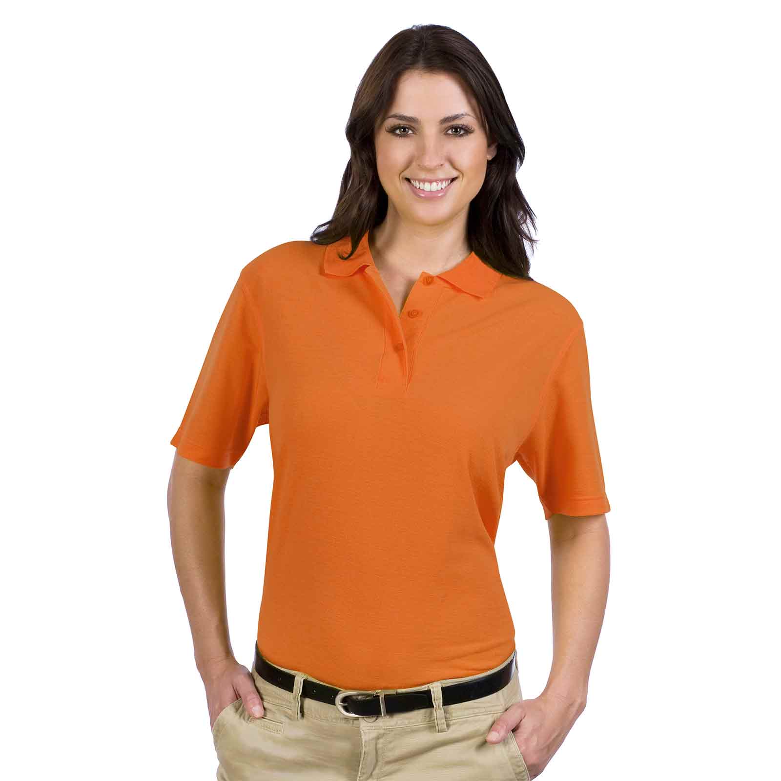 OTTO Ladies' Comfortable Sport Polo Shirt Cotton-Blend Pique Knit