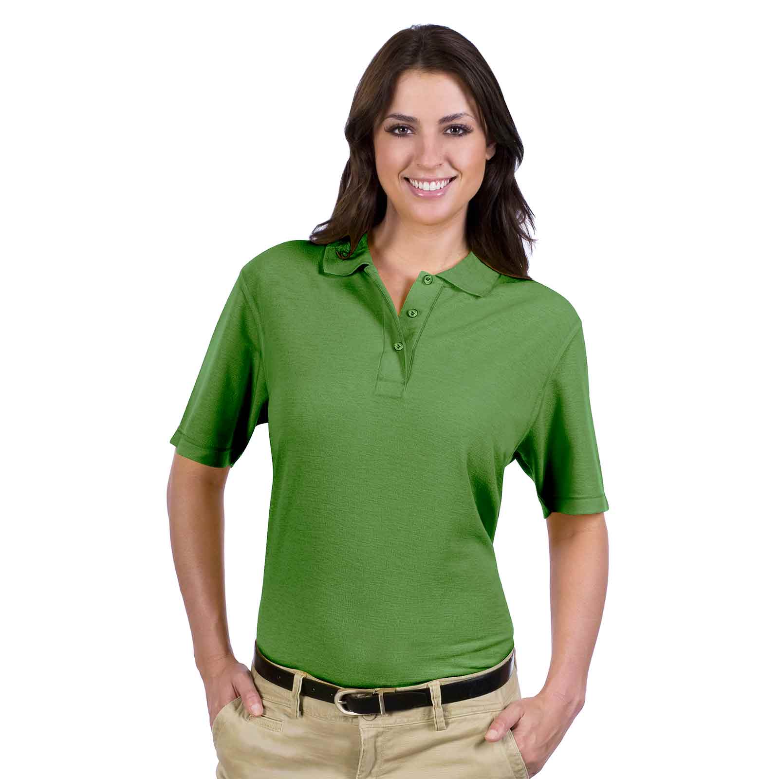 OTTO Ladies' Comfortable Sport Polo Shirt Cotton-Blend Pique Knit