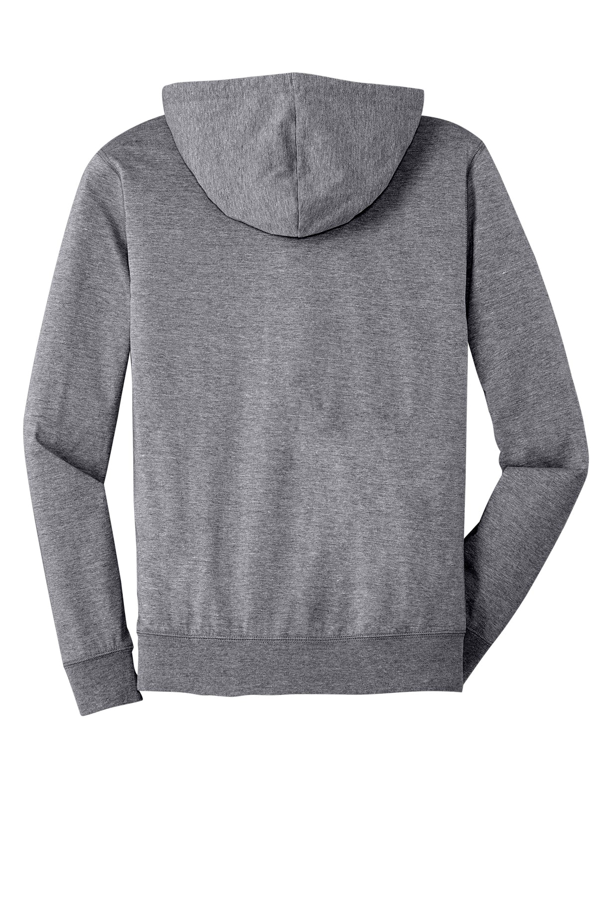 District Jersey Full-Zip Hoodie Lightweight 60/40 Cotton-Poly Layerable Classic Fit