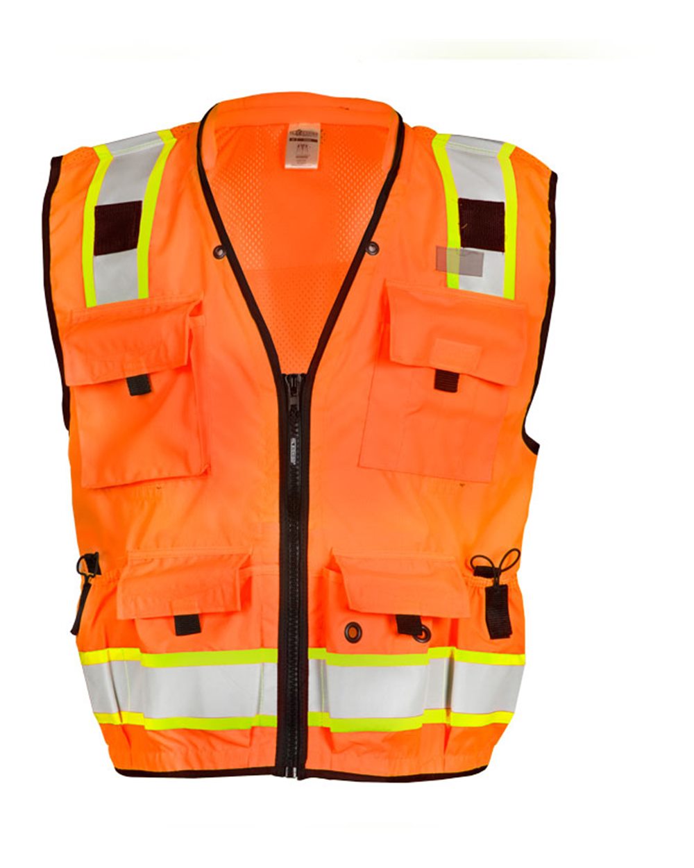 Kishigo High-Visibility Professional Surveyor Safety Vest with Multi-Pockets and Reflective Trim