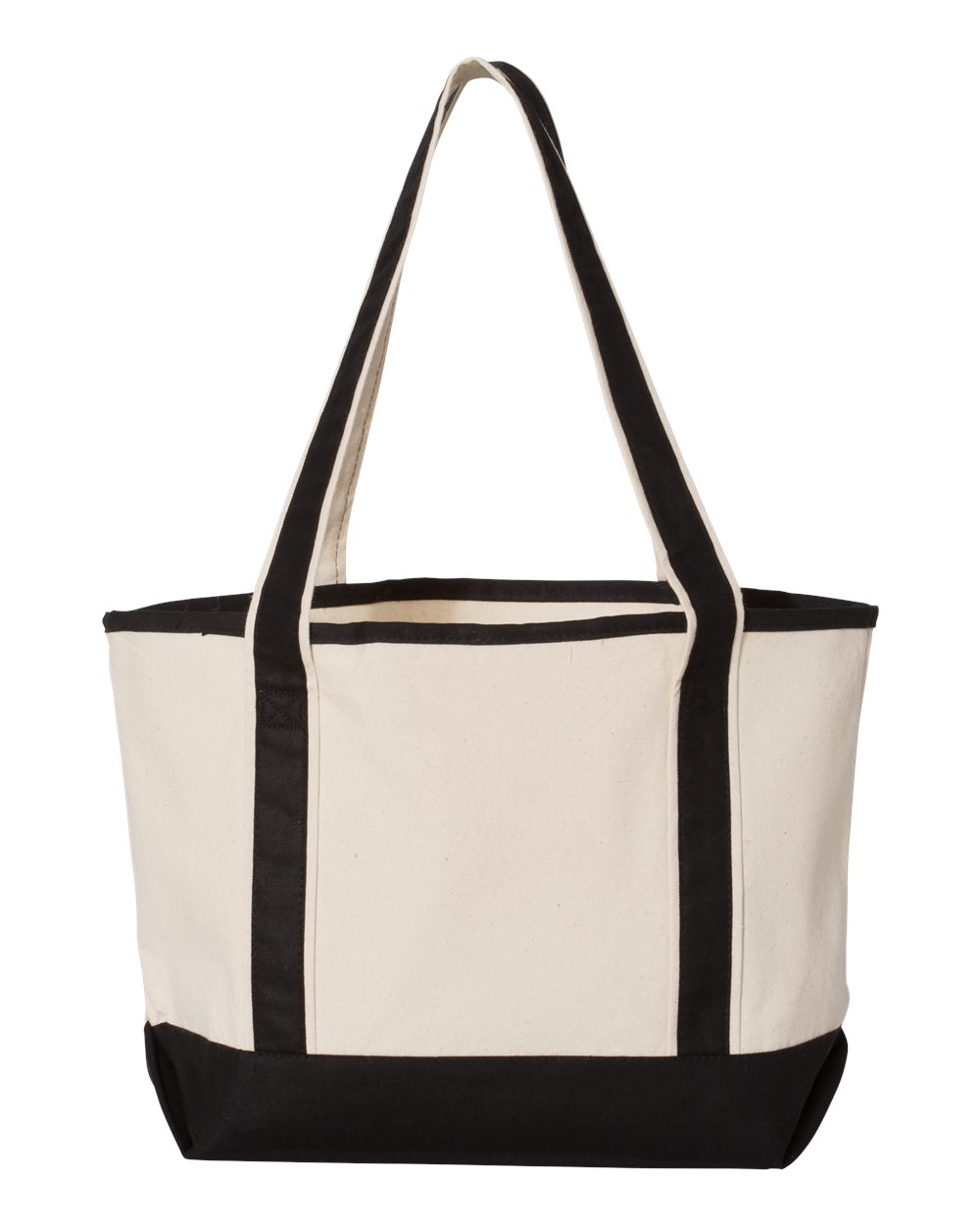 Q-Tees 20L Small Deluxe Canvas Tote with Zipper Pocket
