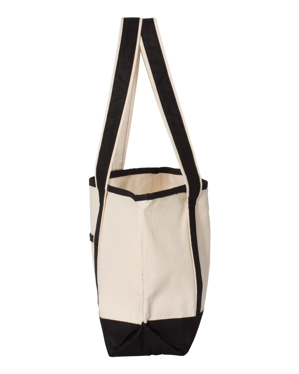 Q-Tees 20L Small Deluxe Canvas Tote with Zipper Pocket