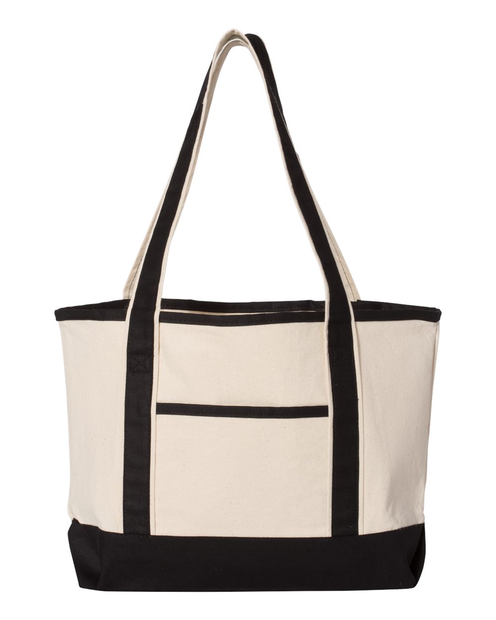 Q-Tees 20L Small Deluxe Canvas Tote with Zipper Pocket