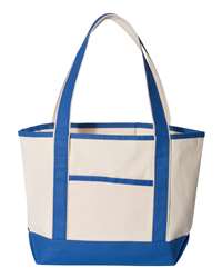 Q-Tees 19L Heavy Cotton Canvas Zippered Tote Bag with Pocket