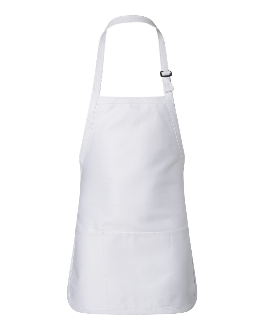 Full-Length Cotton-Poly Apron with Adjustable Neck Strap and Pouch Pocket