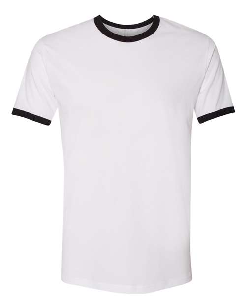 Premium Next Level Unisex Cotton Ringer T-Shirt with Contrast Trim