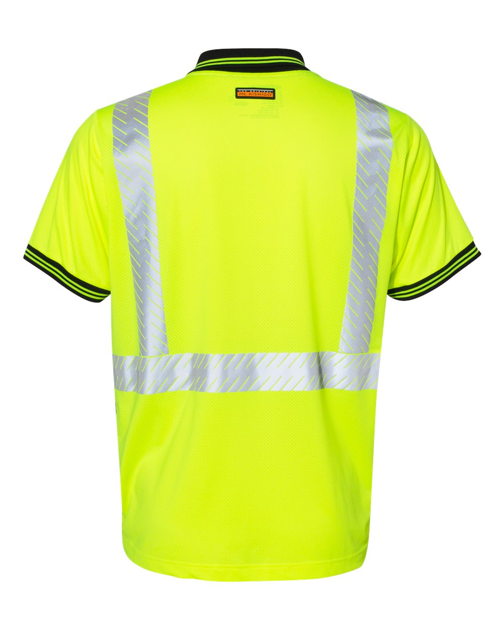 Kishigo 9220 Unisex Premium Black Series® High-Performance Polo – Lime Color, Breathable, UPF Protection