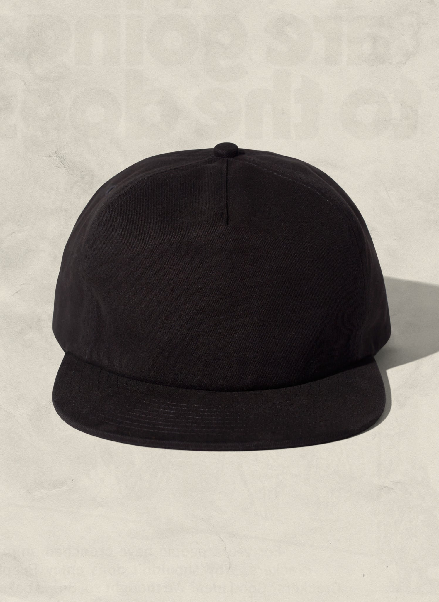 Brushed Cotton 5-Panel Field Trip Snapback Hat Adjustable Closure