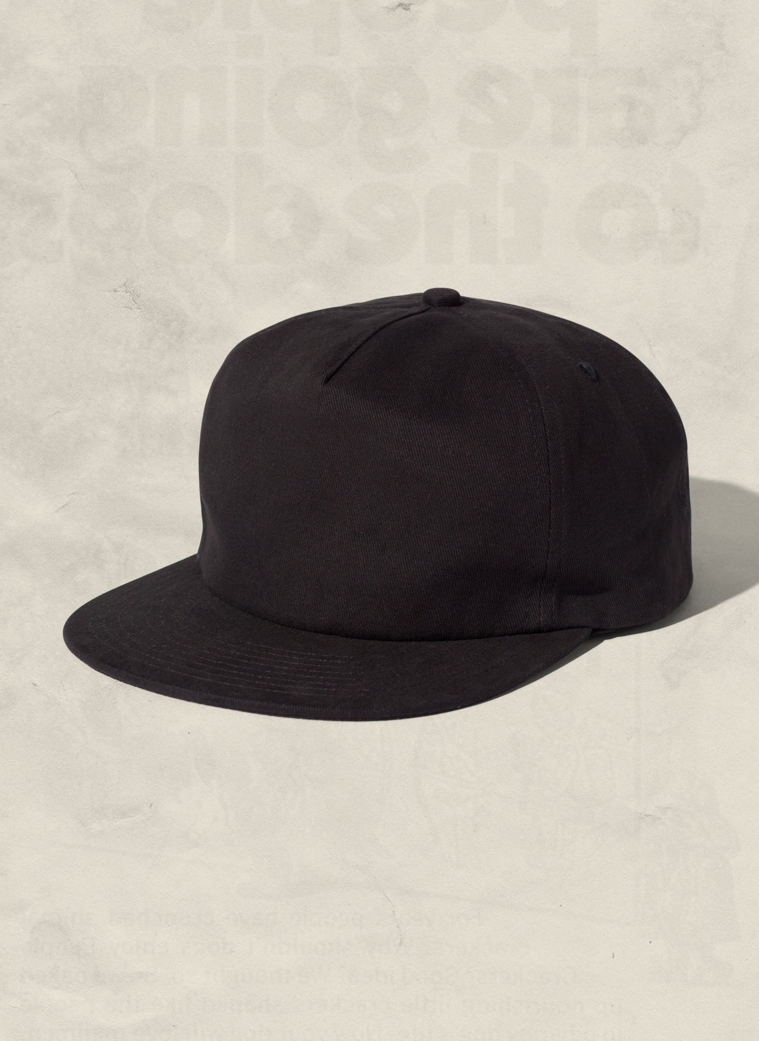 Brushed Cotton 5-Panel Field Trip Snapback Hat Adjustable Snapback Closure