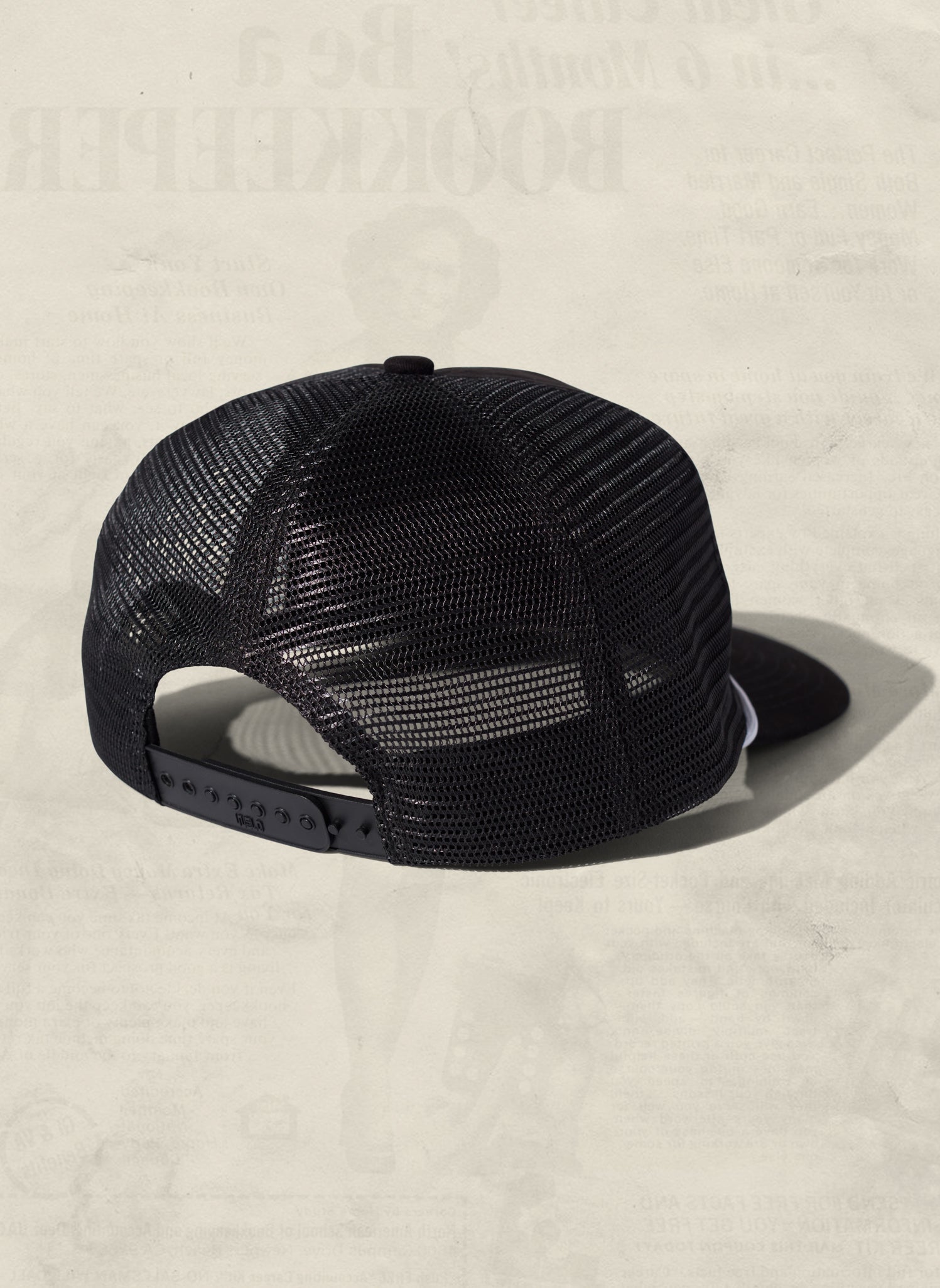Brushed Cotton Rope Trucker Hat with Curved Brim Snapback