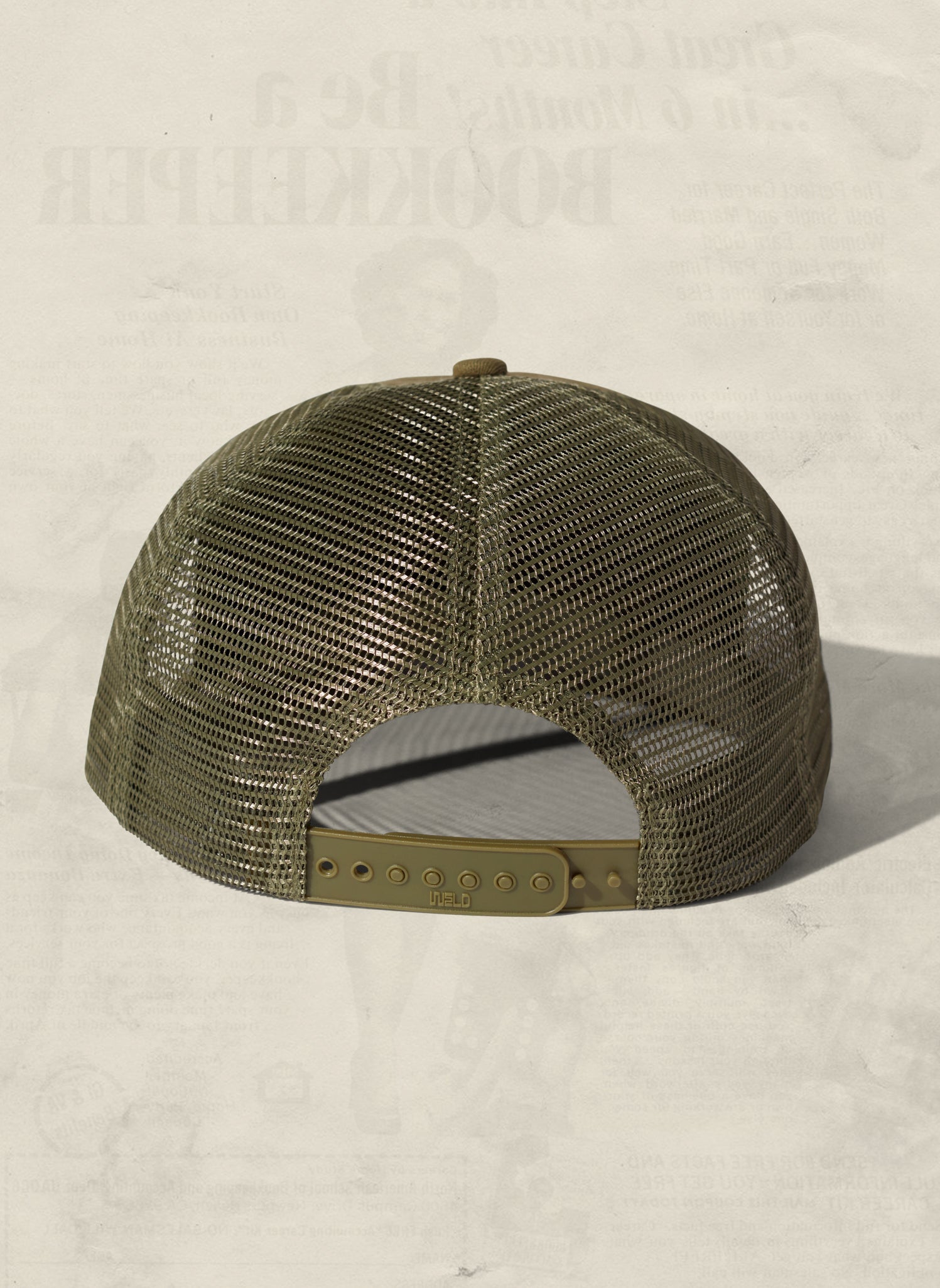 Brushed Cotton Rope Trucker Hat with Curved Brim Snapback