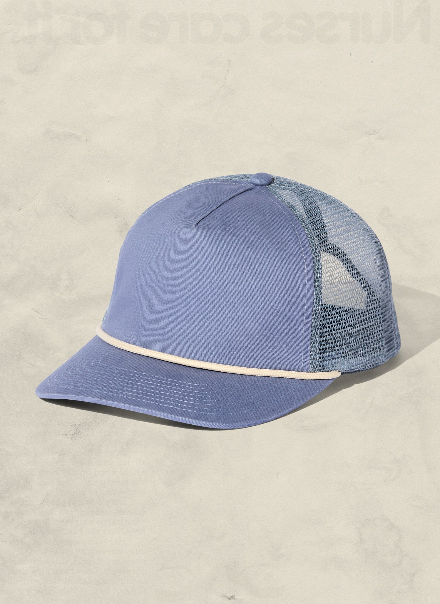 Brushed Cotton Rope Trucker Hat with Curved Brim Snapback