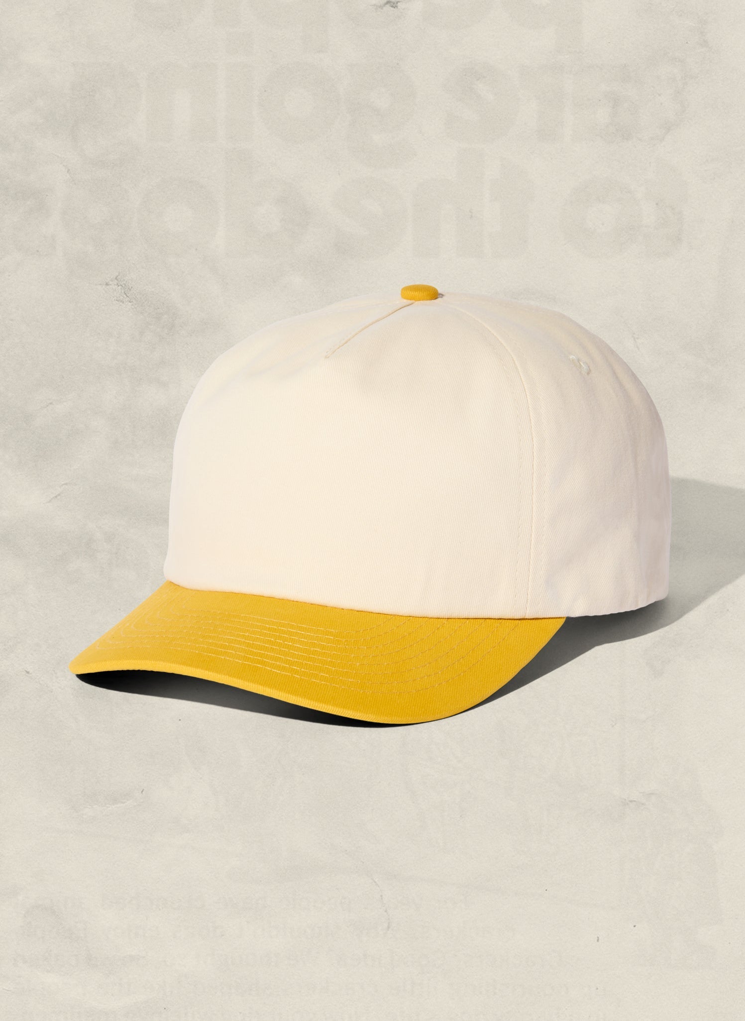 Two-Tone Brushed Cotton Workhorse Snapback Hat with Mesh Liner