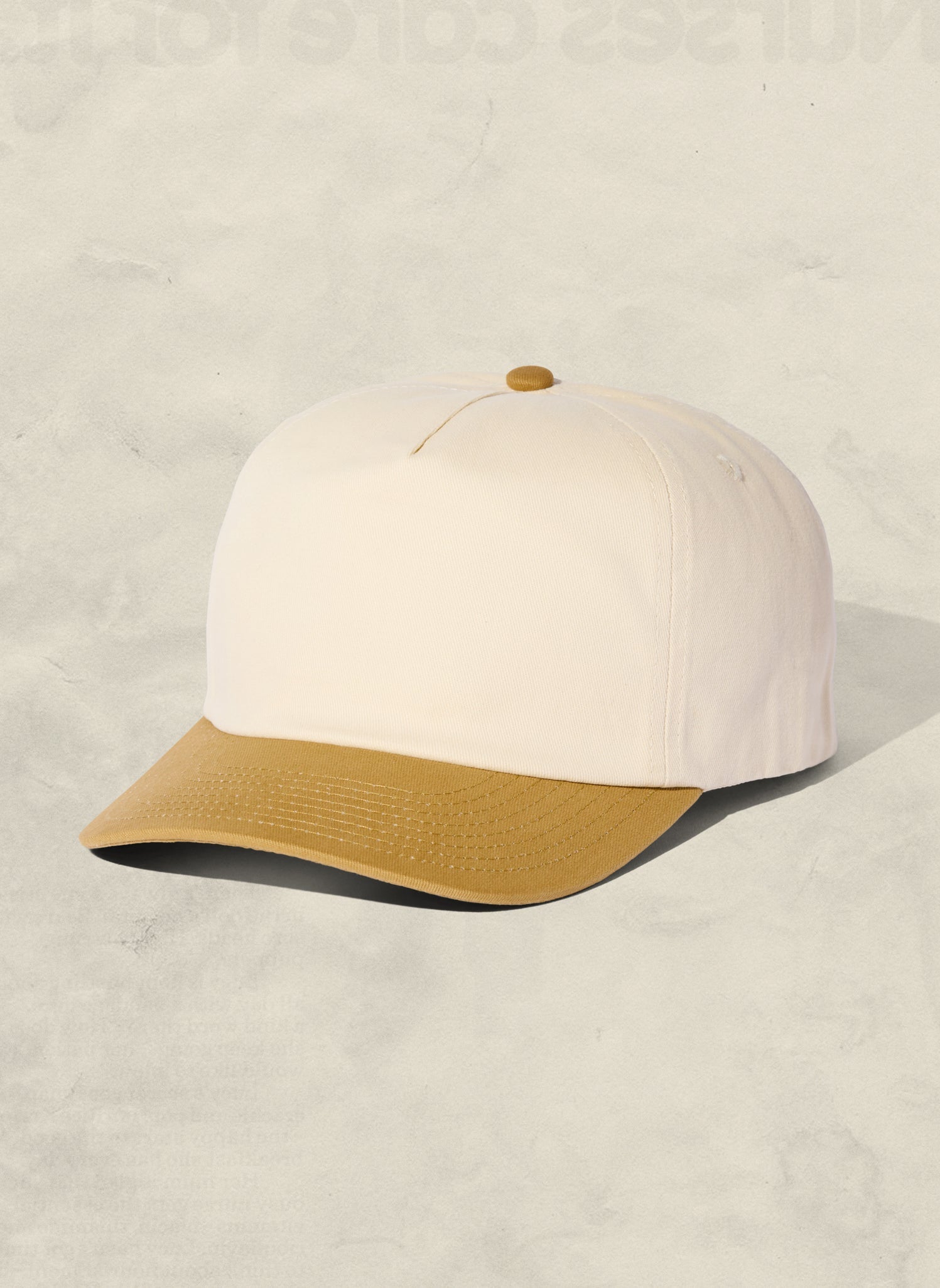 Two-Tone Brushed Cotton Workhorse Snapback Hat with Mesh Liner
