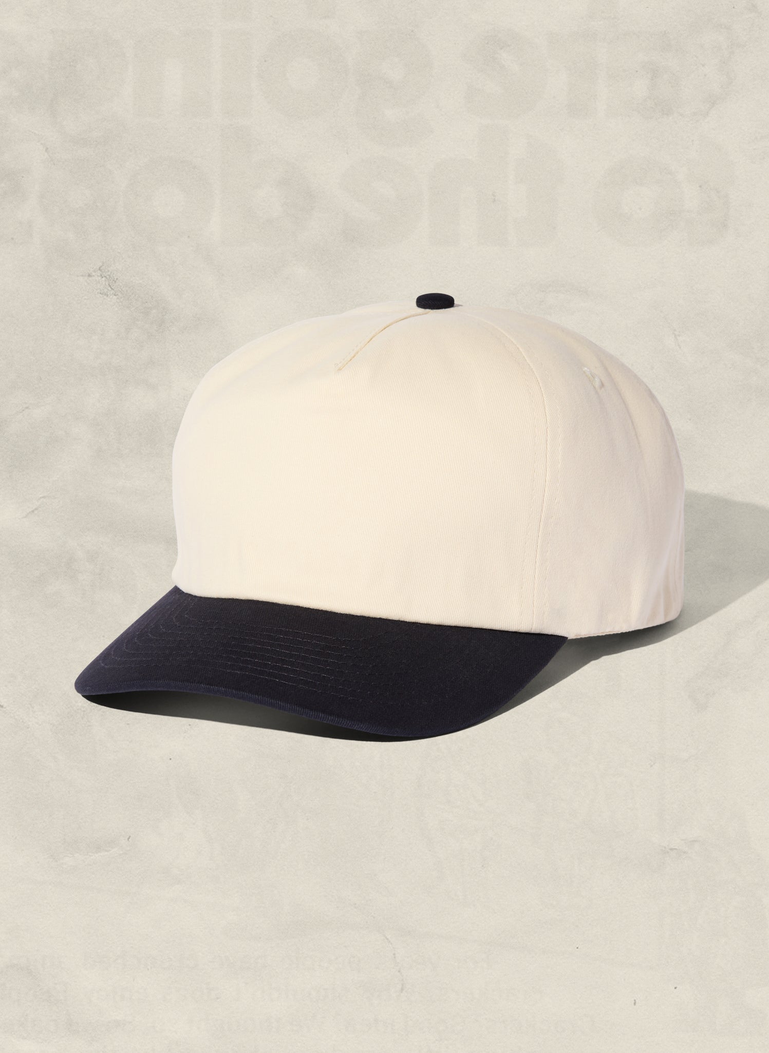 Two-Tone Brushed Cotton Workhorse Snapback Hat with Mesh Liner