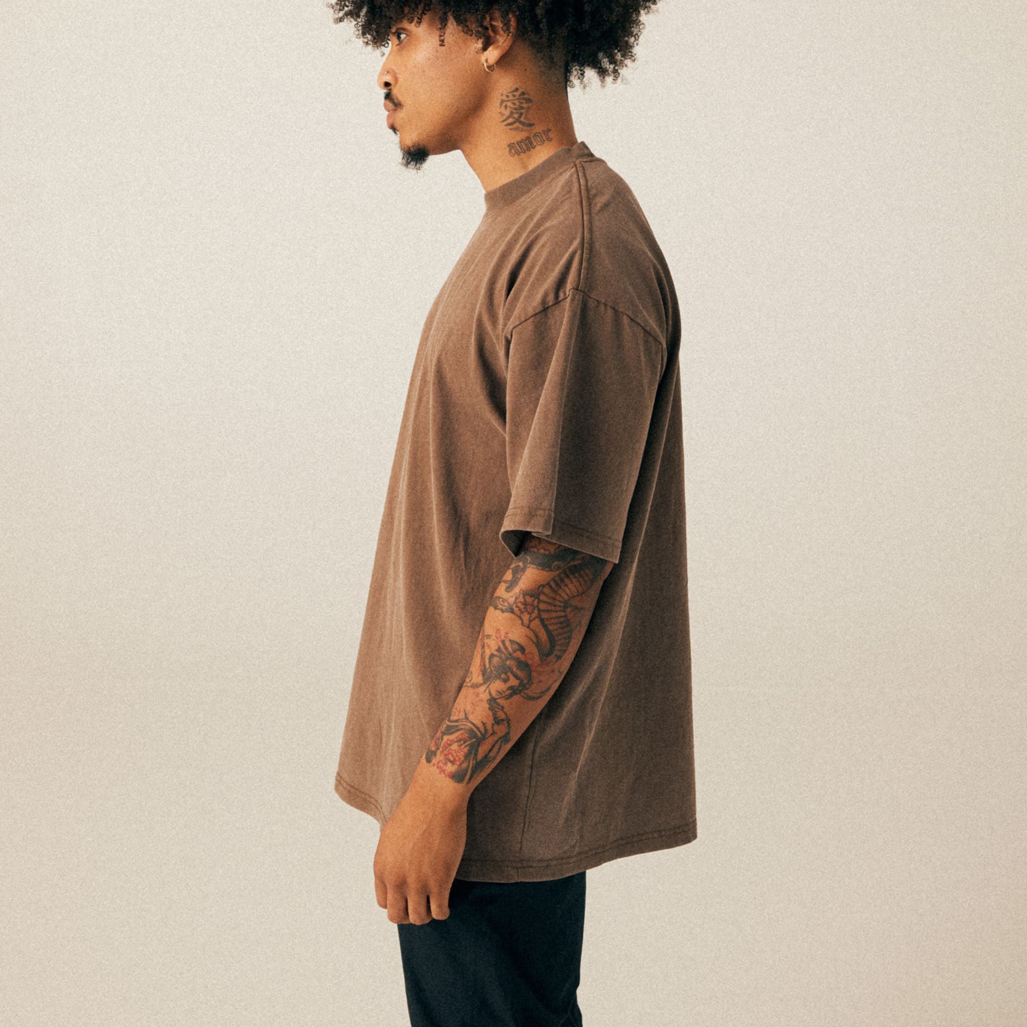 Premium Heavyweight Cotton Oversized Drop Shoulder Short Sleeve T-Shirt 7.5oz