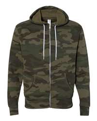 Unisex Icon Lightweight Loopback Terry Full-Zip Hooded Sweatshirt Slim Fit