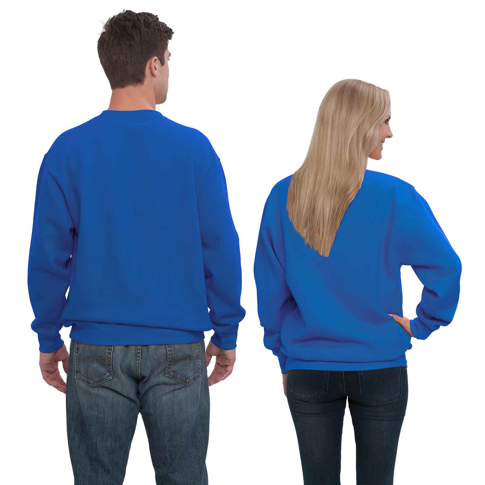 Premium Unisex Cotton Blend Fleece Crewneck Sweatshirt - Durable, Pill-Resistant, Comfort Fit
