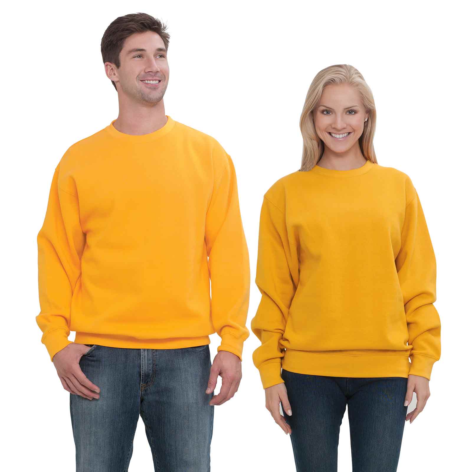 Premium Unisex Cotton Blend Fleece Crewneck Sweatshirt - Durable, Pill-Resistant, Comfort Fit