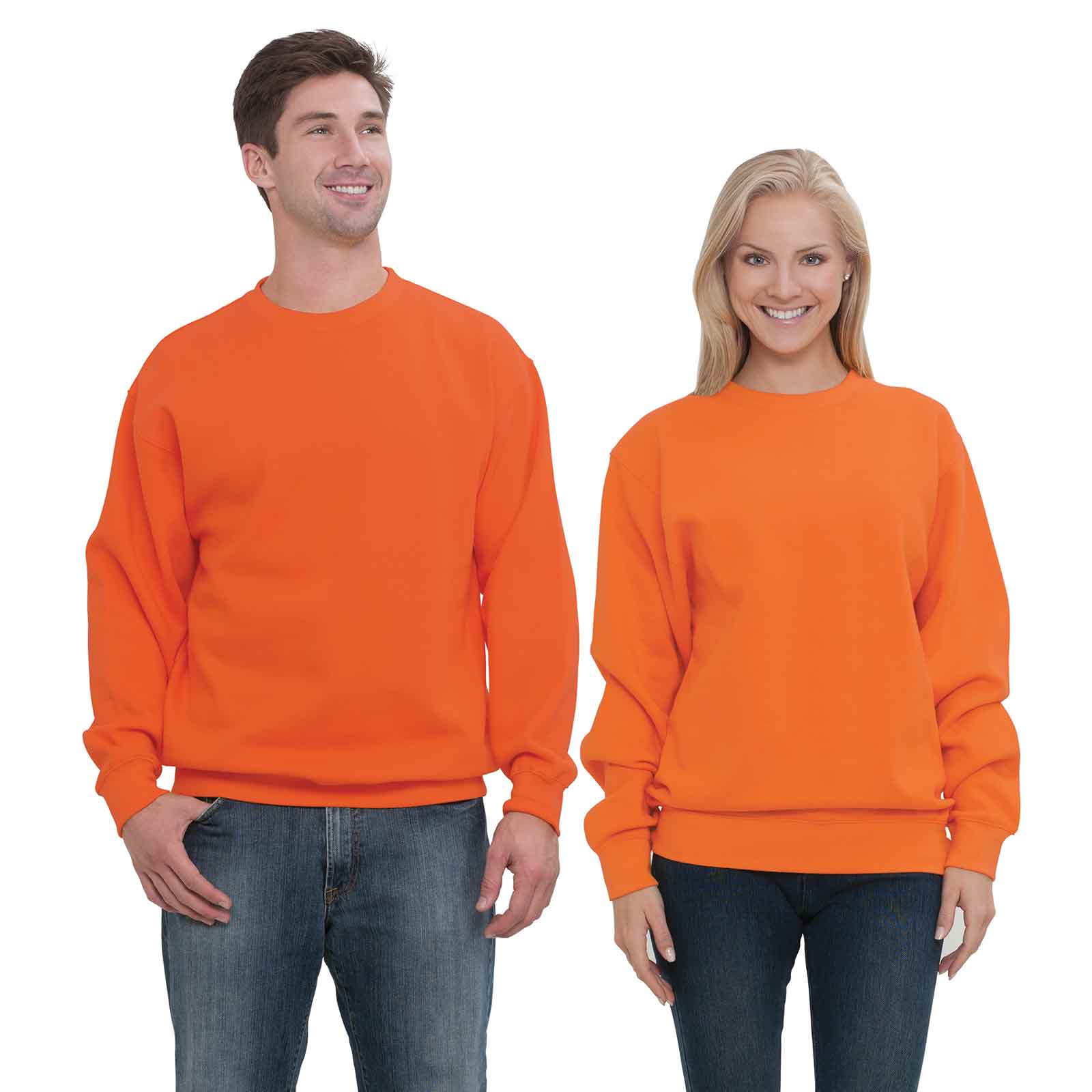 Premium Unisex Cotton Blend Fleece Crewneck Sweatshirt - Durable, Pill-Resistant, Comfort Fit