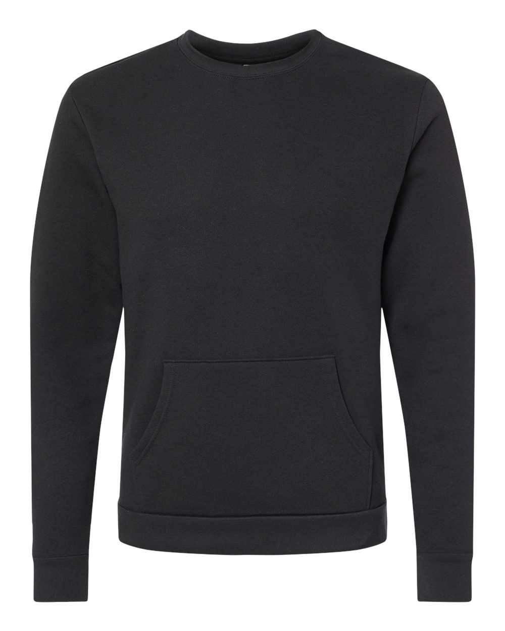 Next Level Unisex Santa Barbara Pocket Crewneck Fleece Sweatshirt with Pouch