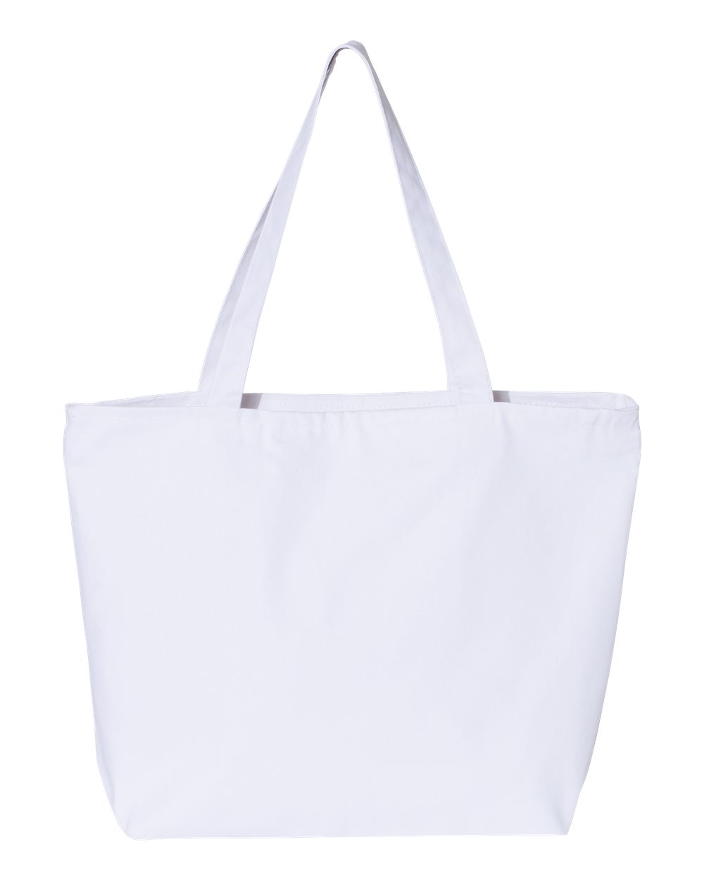 Q-Tees 25L Heavy Cotton Canvas Zippered Tote Bag with Pocket