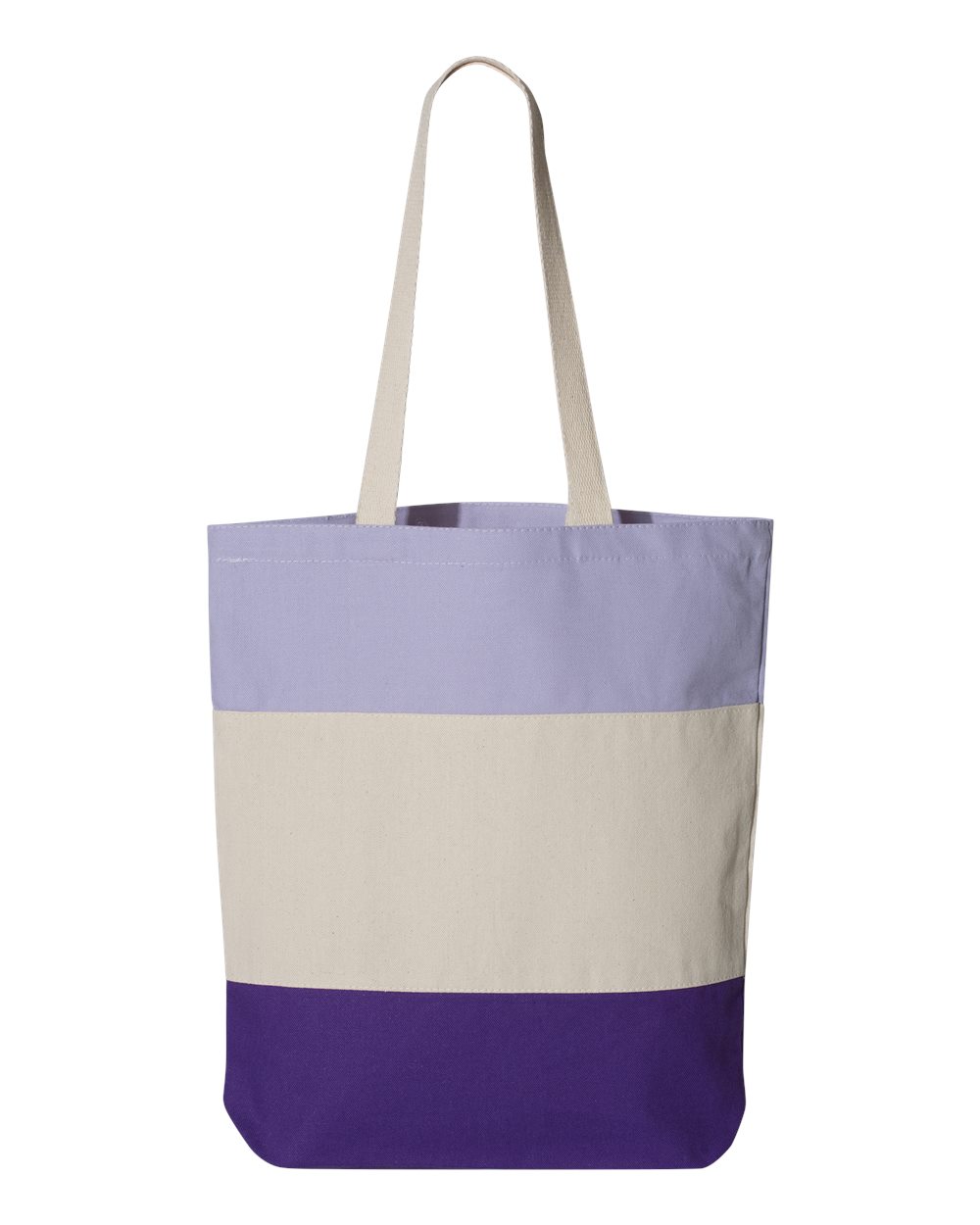 Q-Tees 11L Tri-Color Heavy Cotton Canvas Tote Bag