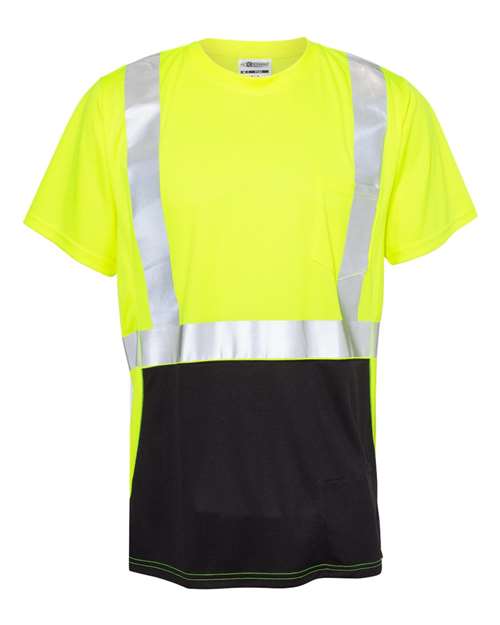 Kishigo Unisex Black Bottom Class 2 Performance T-Shirt