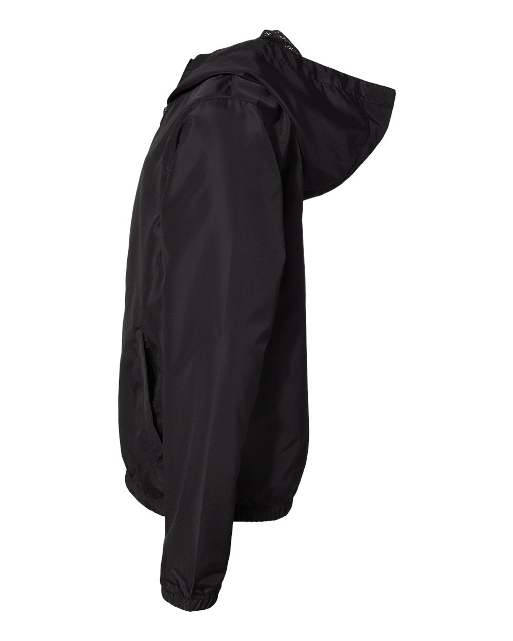 Youth Lightweight Windbreaker Full-Zip Jacket Water-Resistant Mesh-Lined Hood