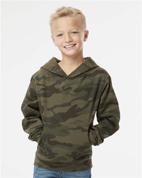 Independent Trading Co. Youth Midweight Hooded Sweatshirt Cotton Blend