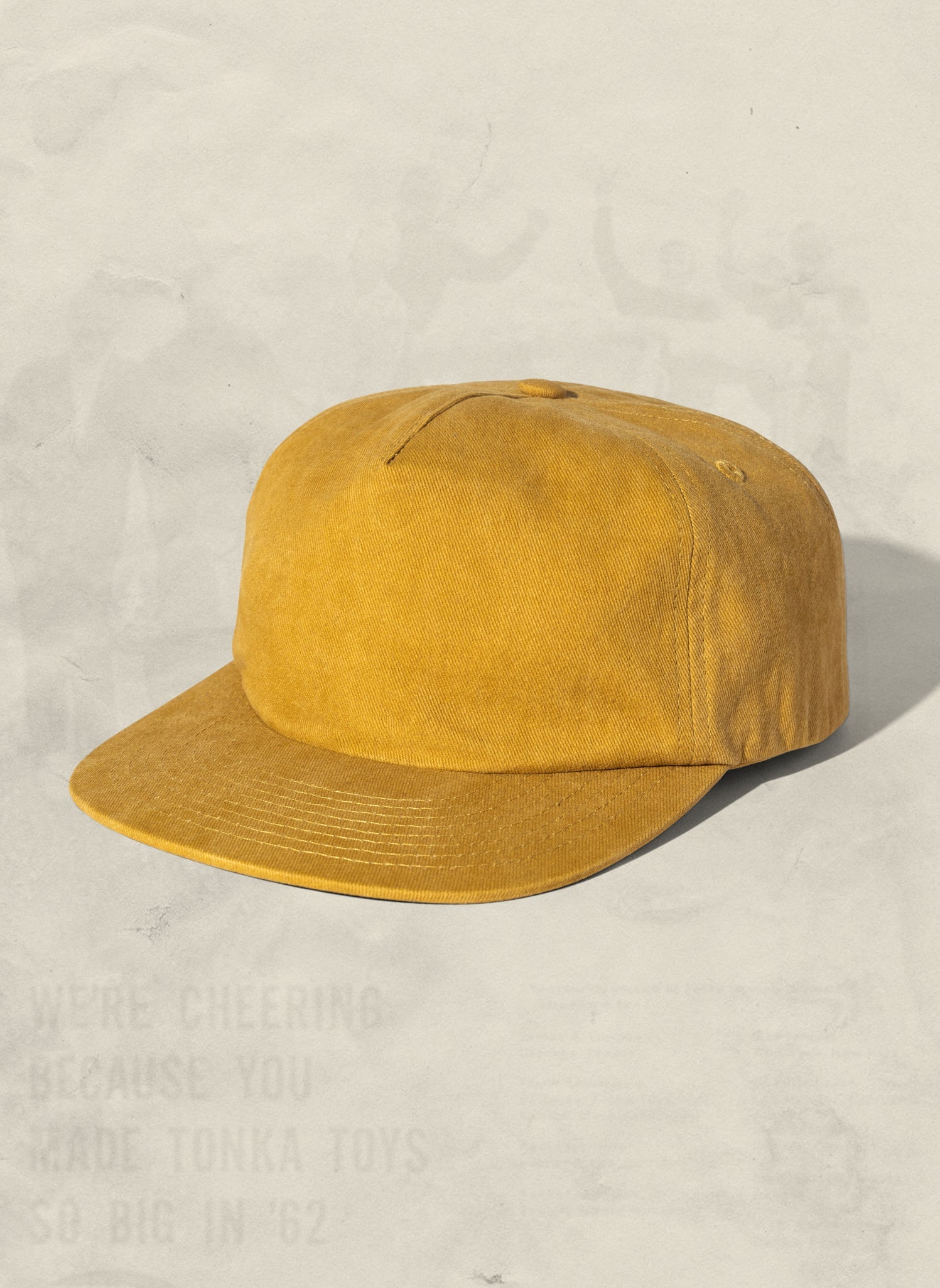Washed Cotton Twill 5-Panel Unstructured Field Trip Hat Adjustable Strap