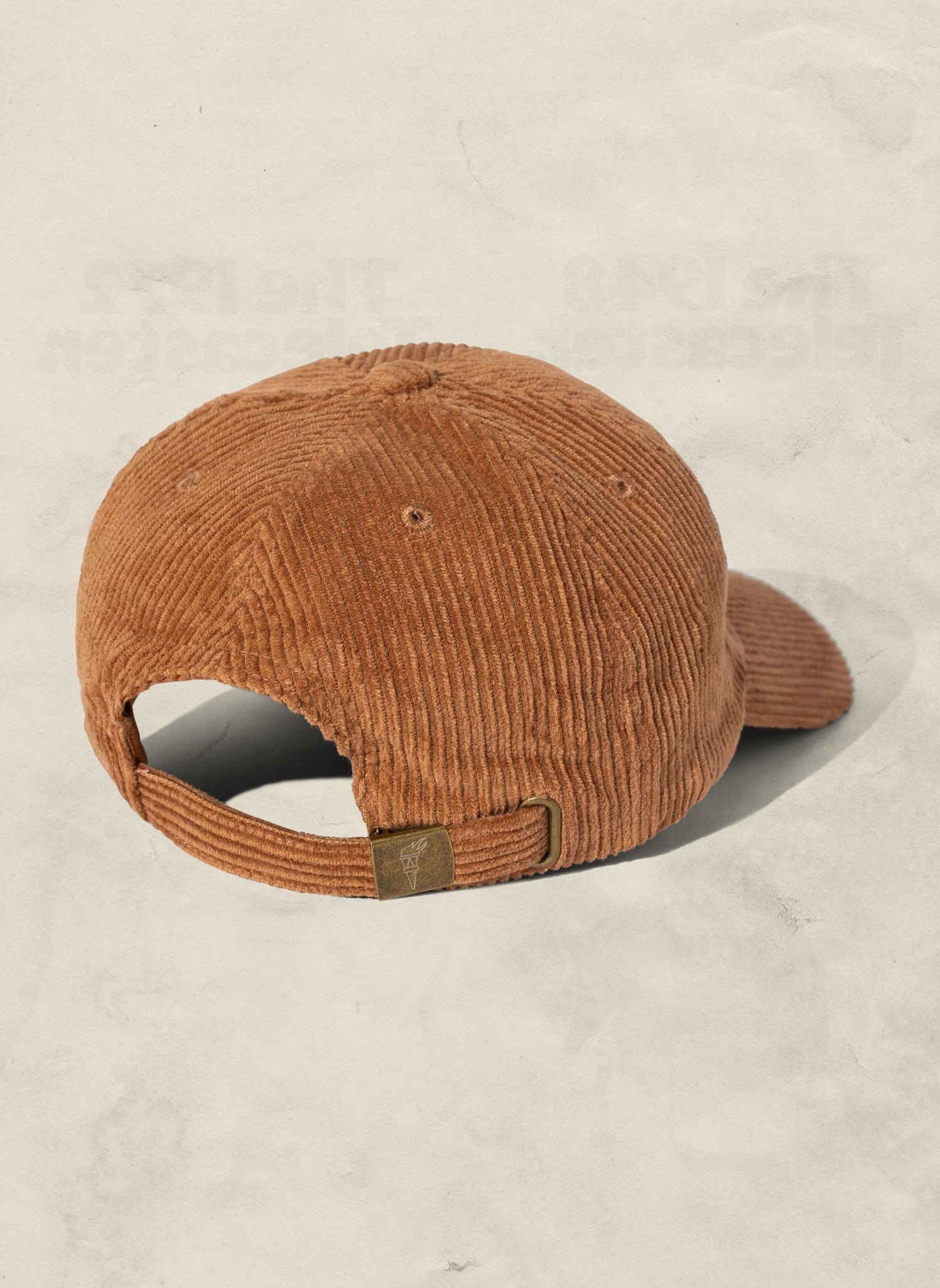 Corduroy Unstructured Dad Hat with Curved Brim and Brass Clasp