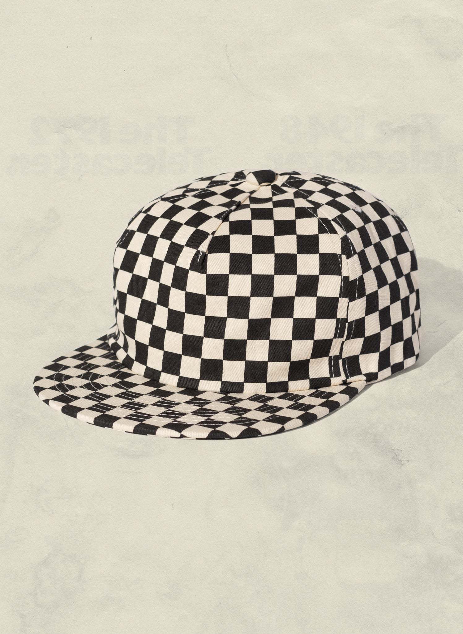 Checkerboard Field Trip Brushed Cotton Twill 5-Panel Adjustable Hat