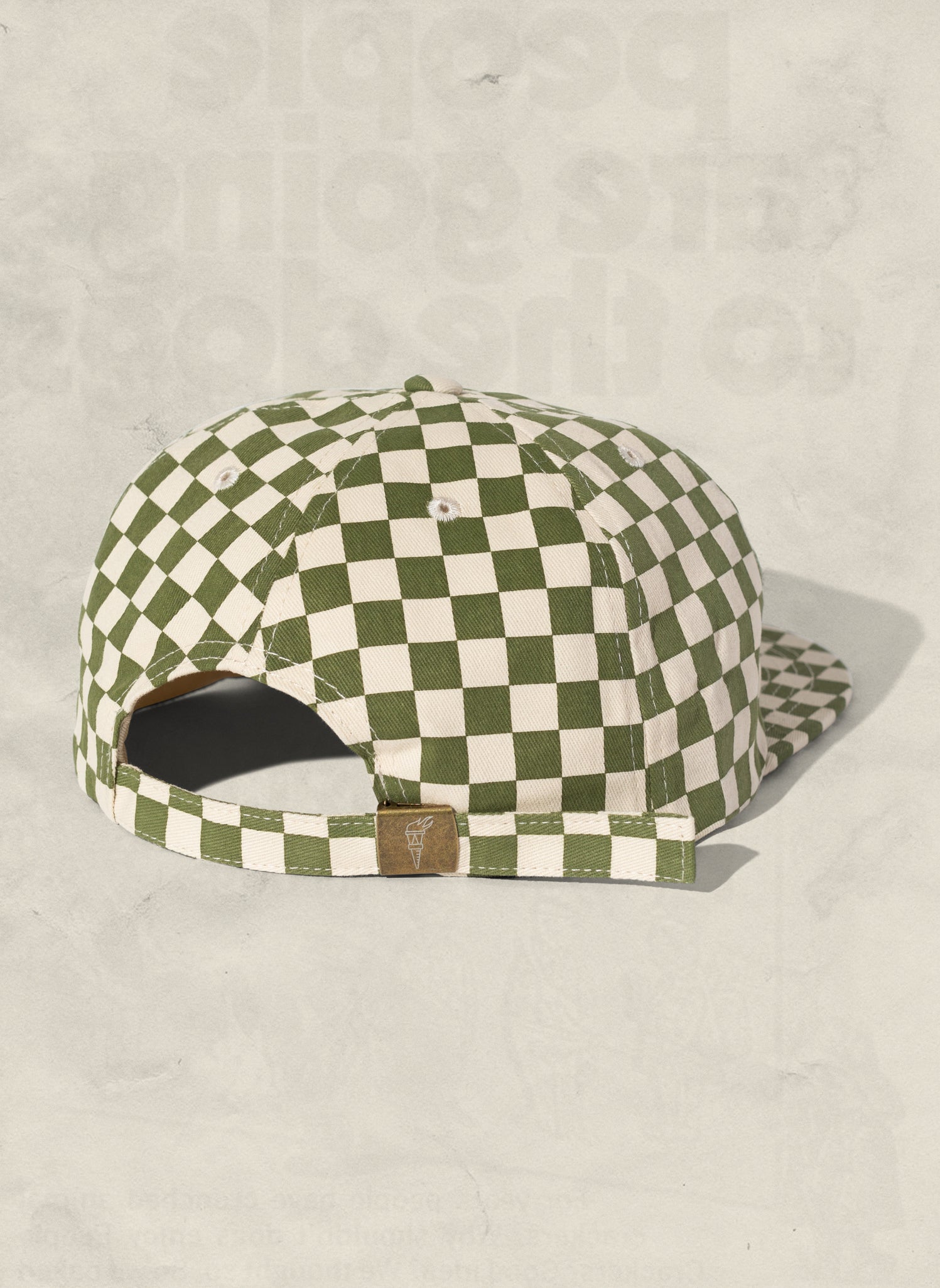 Checkerboard Field Trip Brushed Cotton Twill 5-Panel Adjustable Hat
