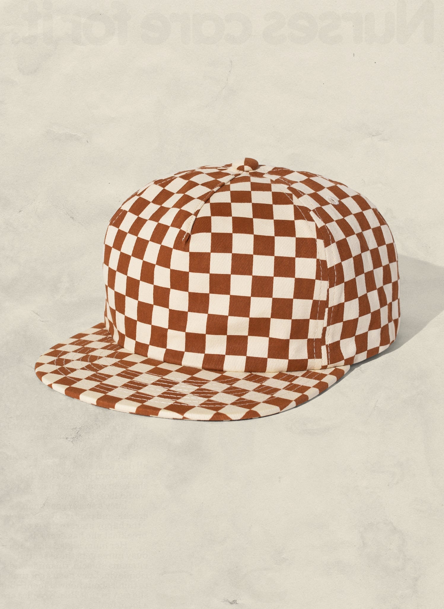 Checkerboard Field Trip Brushed Cotton Twill 5-Panel Adjustable Hat