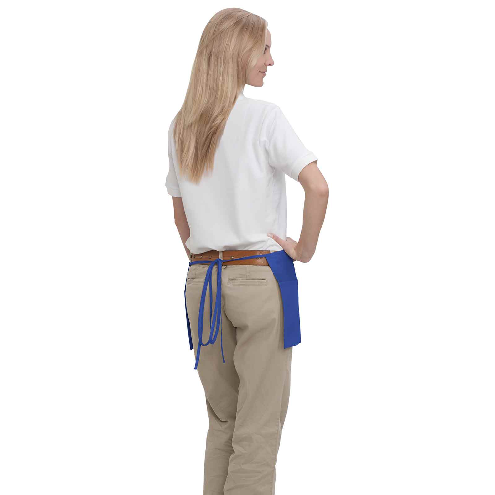 Durable Cotton-Blend 3-Pocket Waist Apron with 40-inch Tie