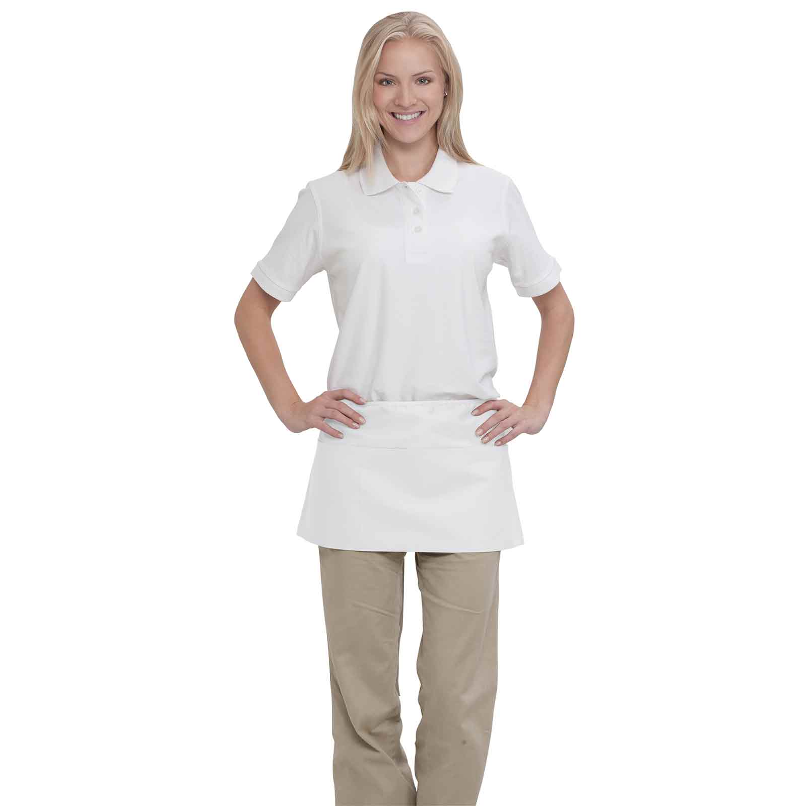 Durable Cotton-Blend 3-Pocket Waist Apron with 40-inch Tie