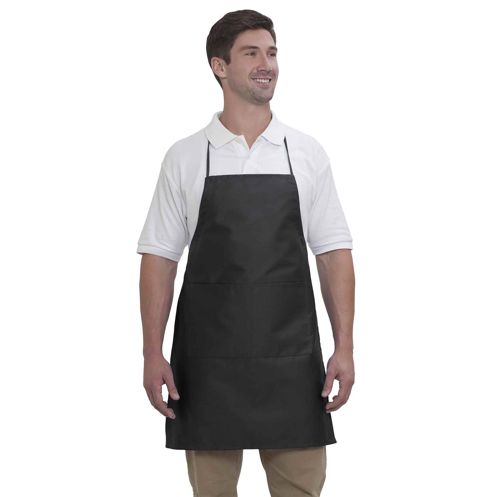 OTTO Full-Length Adjustable Bib Apron with Two Front Pockets