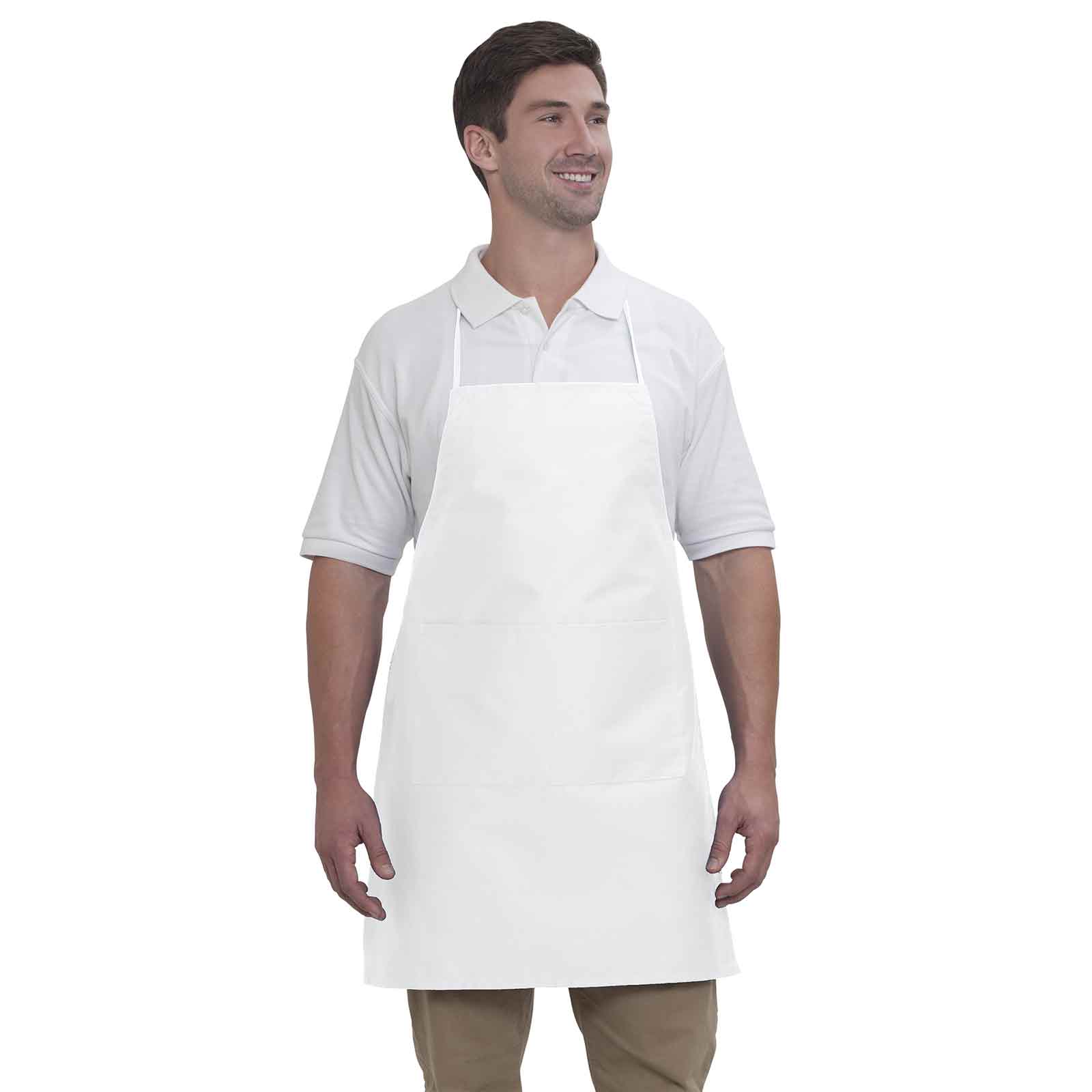 OTTO Full-Length Adjustable Bib Apron with Two Front Pockets