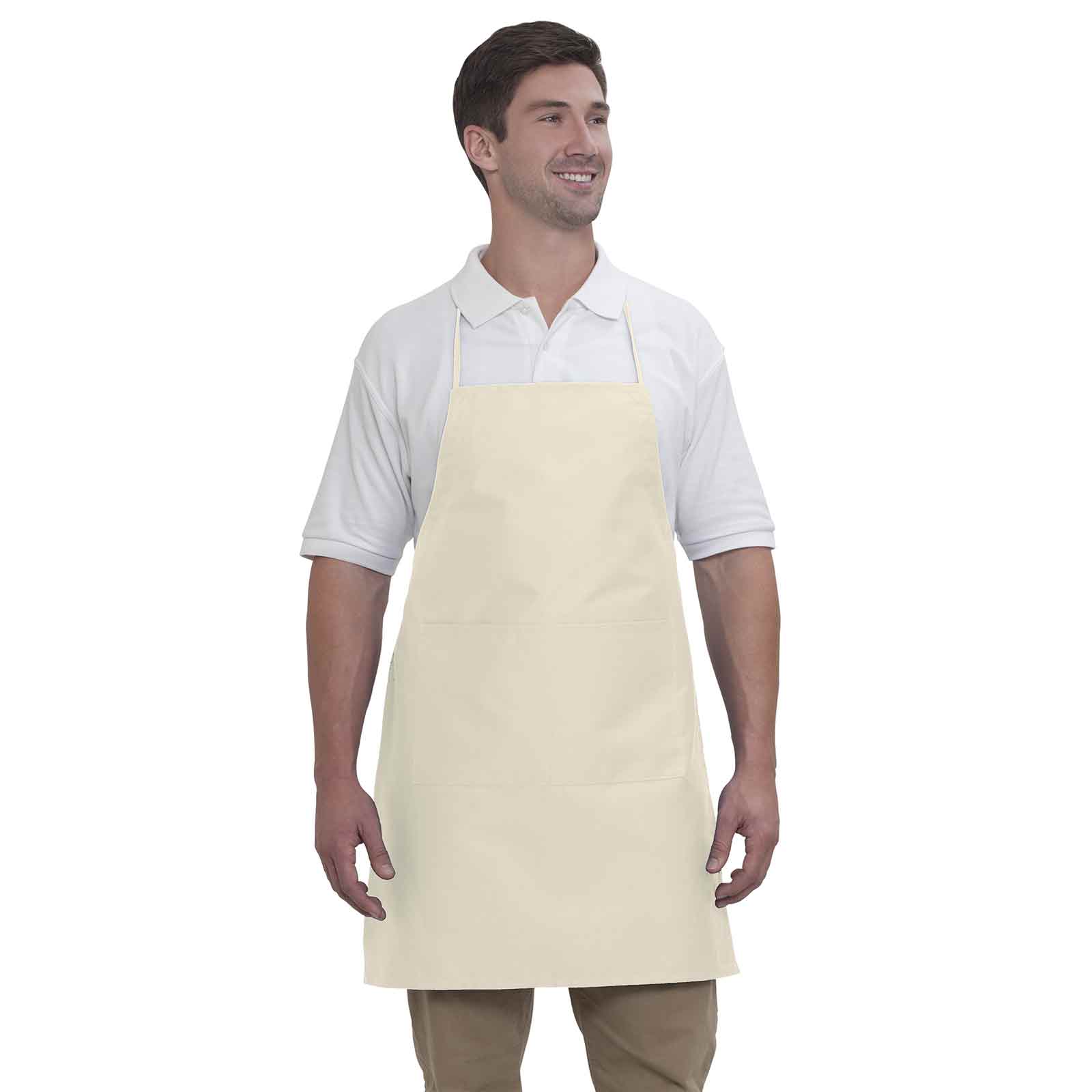 OTTO Full-Length Adjustable Bib Apron with Two Front Pockets