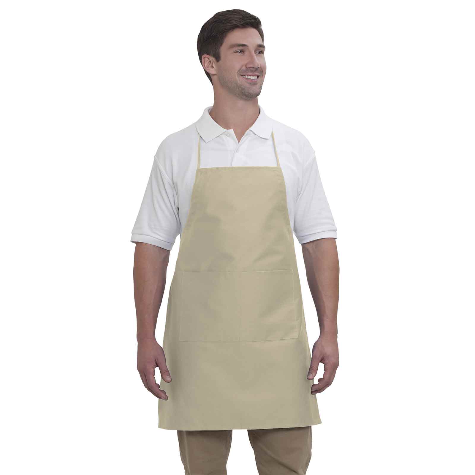 OTTO Full-Length Adjustable Bib Apron with Two Front Pockets